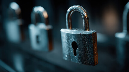 High-quality metal padlock showcasing advanced security lock mechanism for enhanced safety protection and access control in commercial and residential applications