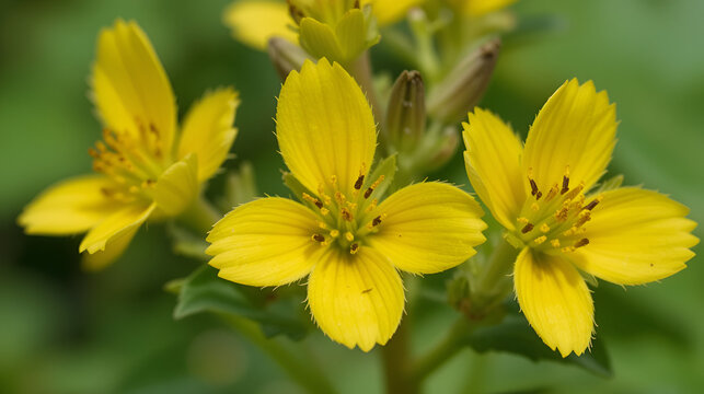 Imperforate St. John's-Wort (Hypericum maculatum). Axillary Shoots Closeup