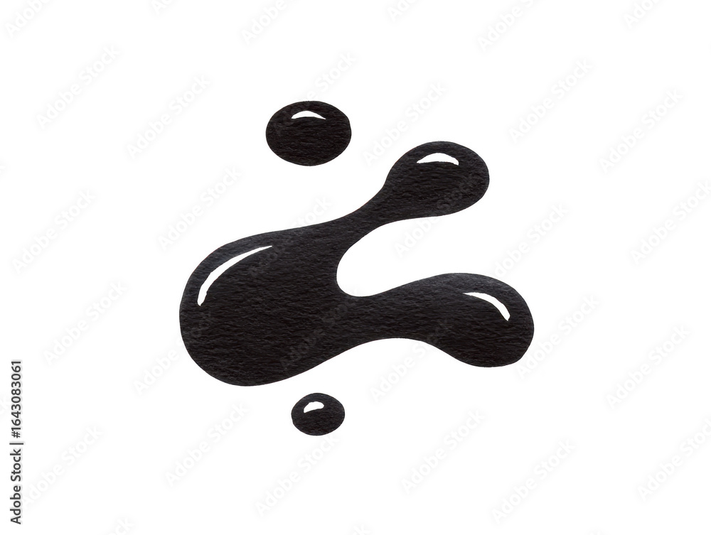 Poster black paint splash creates artistic and dynamic visual effect, perfect for backgrounds or creative p