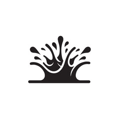 water splash shilhuete icon