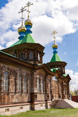 Old Christian church built of wood