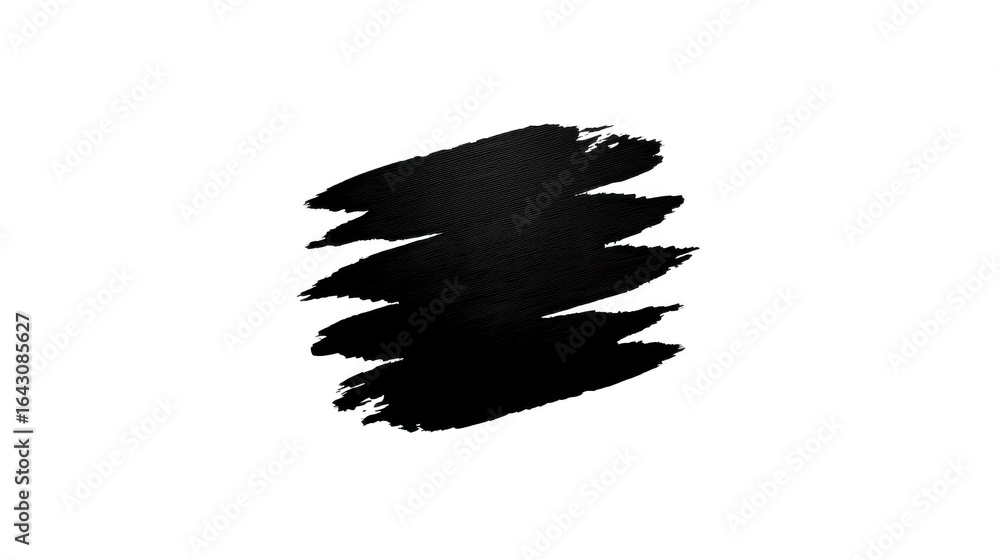 Poster bold black paint stroke creates striking visual element, perfect for artistic designs or backgrounds