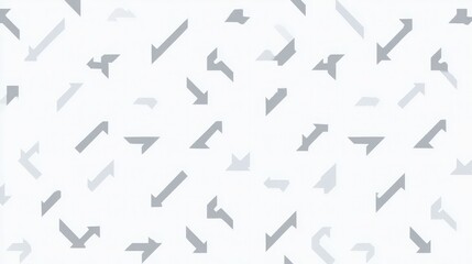 Abstract pattern featuring numerous gray arrows on a light background.