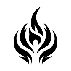 nine unique black flame icon