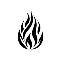 nine unique black flame icon