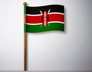  national flag of Kenya in the original size,colours and proportions