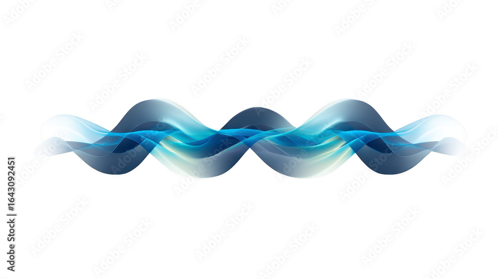 Poster abstract wave design in shades of blue and white, creating smooth and flowing visual effect. this el