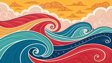 Fototapeta premium abstract wave background