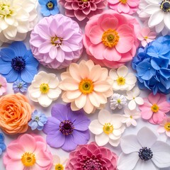 Vibrant floral arrangement of various flowers.