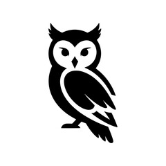 Fototapeta premium Artistic depiction of a flying owl: Its large wingspan and keen eyesight create a dynamic beauty in this image.