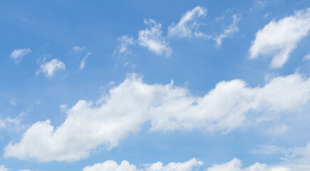 beautiful blue sky with clouds background
