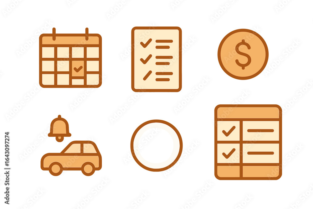 Aufkleber visual representation of task management tools for efficient daily planning and organization