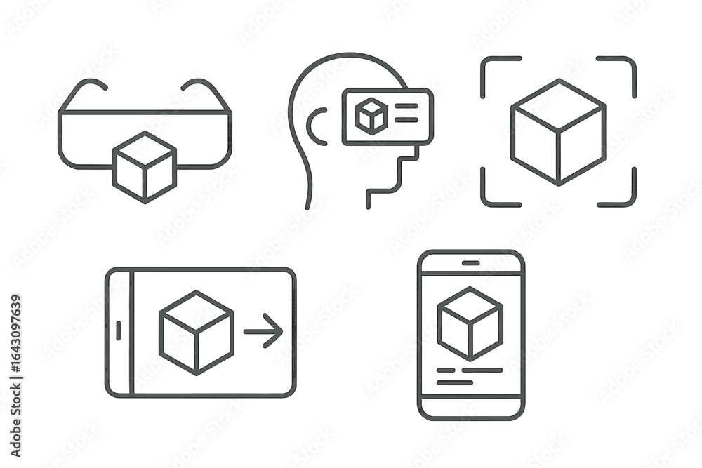 Poster various methods of using augmented reality to visualize 3d objects in everyday settings