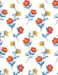 Floral pattern design repeat print