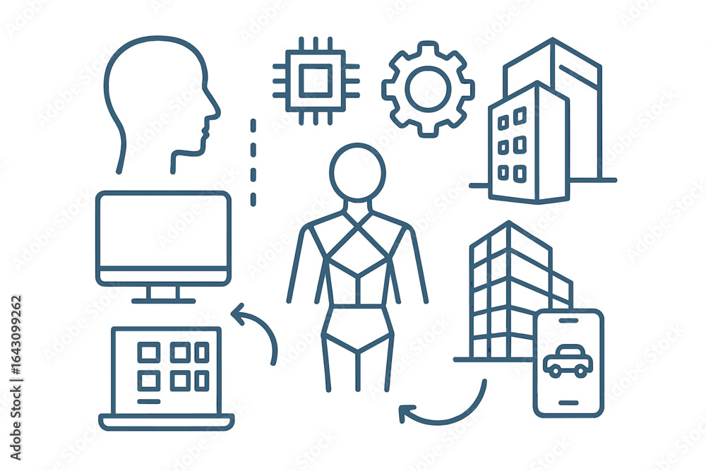 Aufkleber technology and innovation in urban development and robotics integration during the 21st century