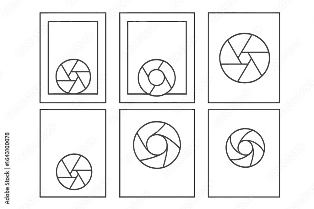 Aufkleber creative designs featuring circular patterns and geometric shapes for art and photography enthusiast