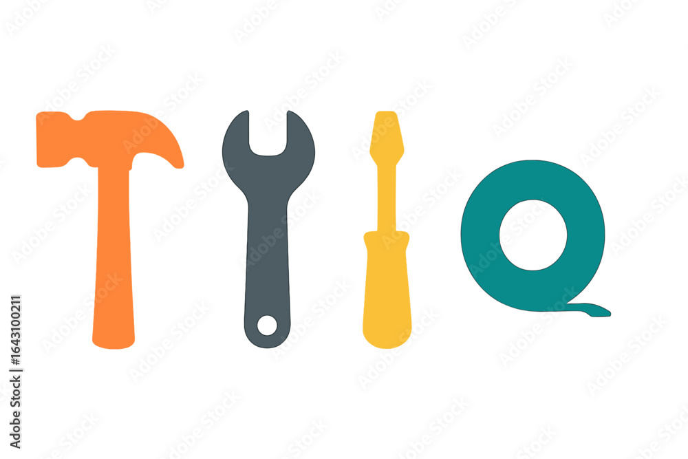 Poster tools for diy projects displayed in a minimalist style with colors and shapes reflecting a creative 