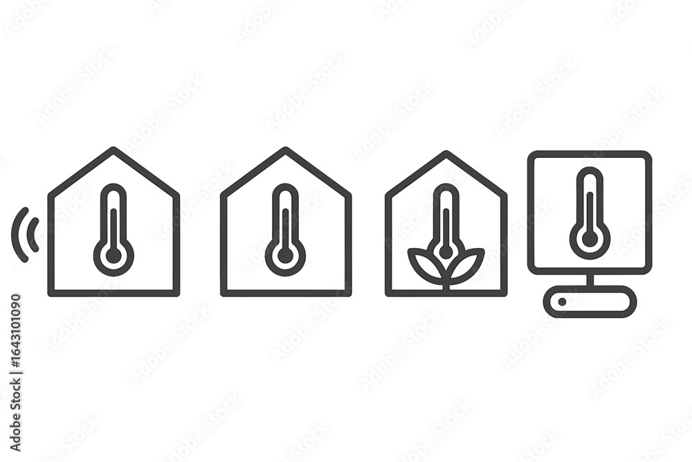 Aufkleber monitoring temperature changes in a smart home environment using sensors and technology for improved