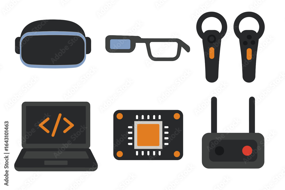 Poster virtual reality technology components for gaming and interactive experiences in a modern digital env