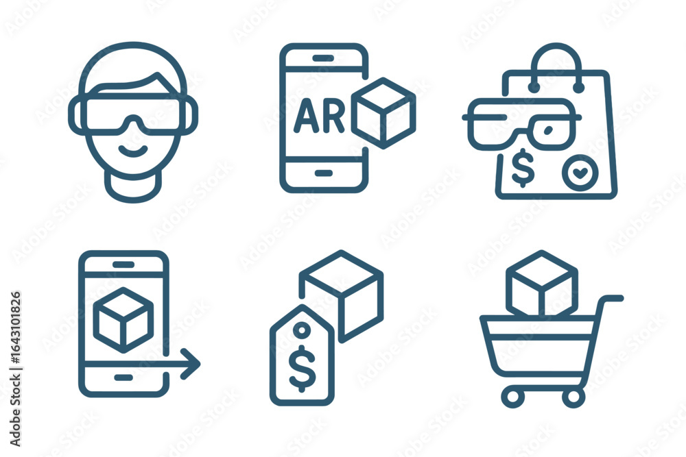 Poster exploring augmented reality shopping through interactive technology and playful consumer engagement