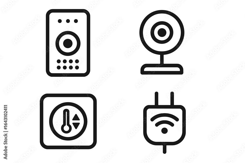 Poster different types of digital gadgets and tools for enhancing technology and connectivity in home envir