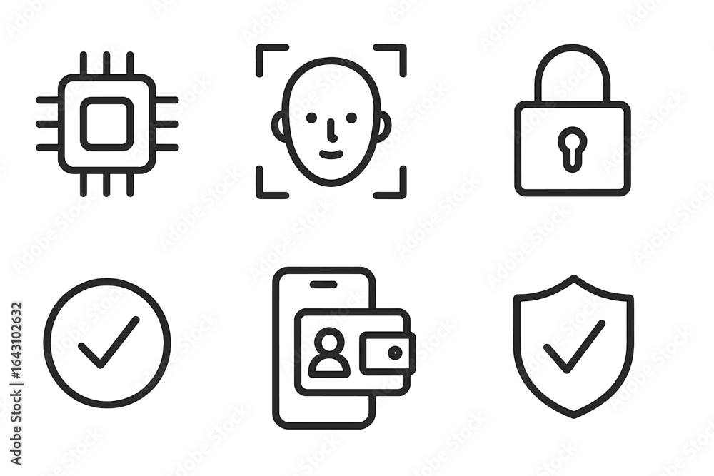 Poster security features for identity verification and authentication using facial recognition technology