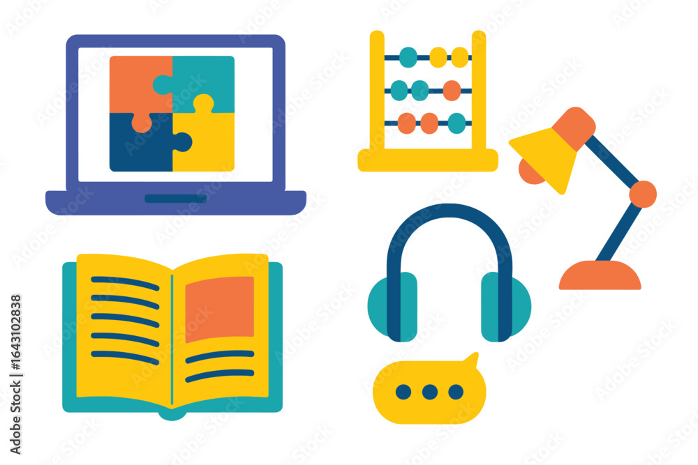 Poster learning tools and resources displayed in colorful design for educational purposes