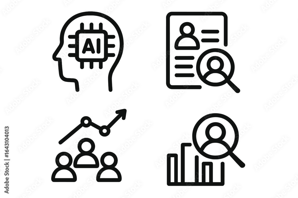 Aufkleber exploring the intersection of artificial intelligence, data analysis, and user engagement in modern 