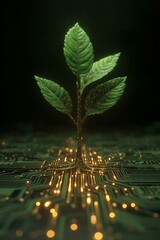 A digital tree sprout that grows with data