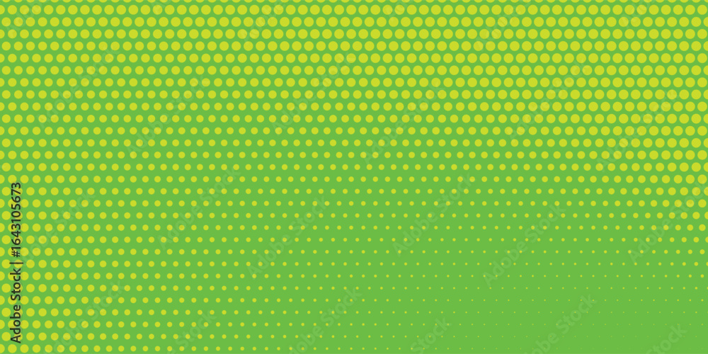 Poster dots halftone yellow green color pattern gradient style texture background. vector illustration