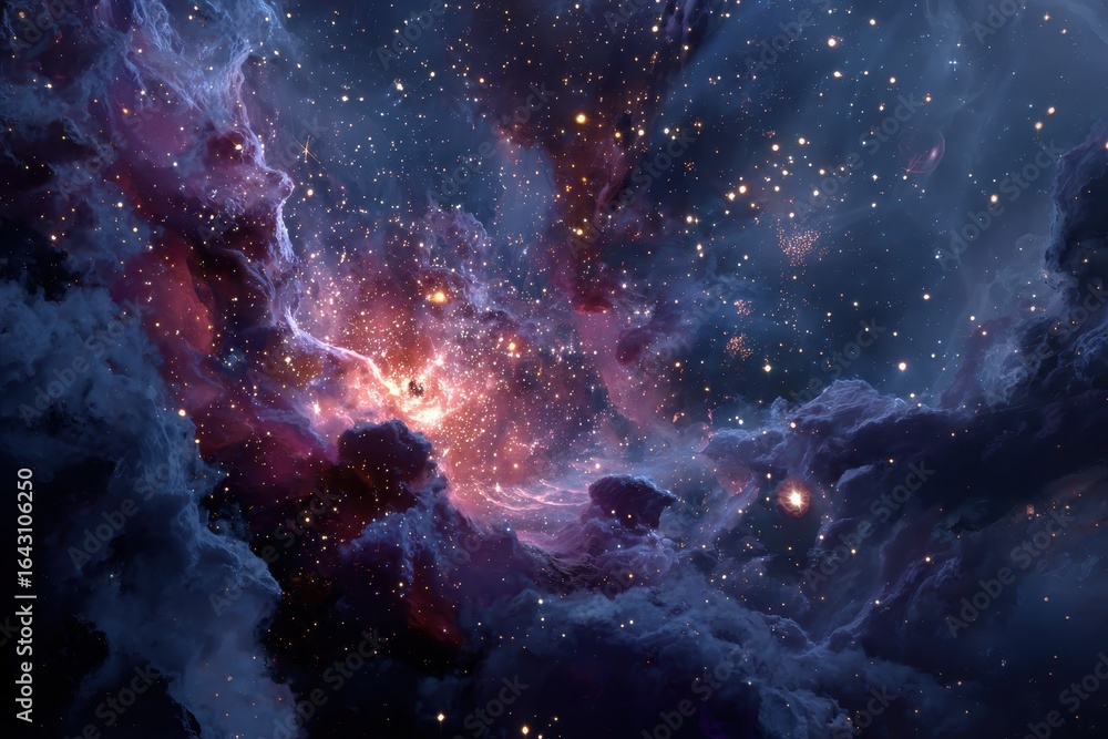 Poster vibrant cosmos wallpaper with vivid colors and intricate details created using generative ai technol