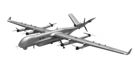 Modern Cargo Drone, 3D Render, Transparent Background, PNG