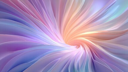 Abstract swirling, pastel ribbons