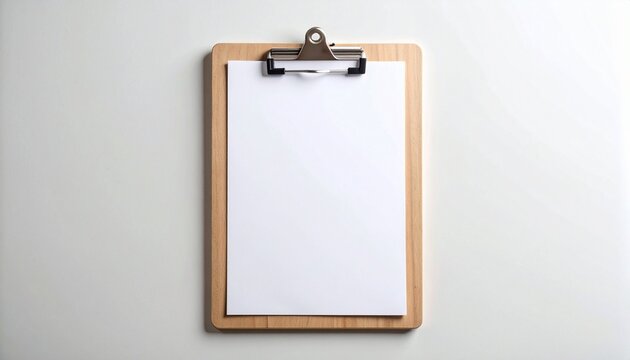 clipboard with blank paper