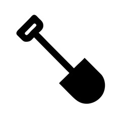 Digging shovel tool icon design.