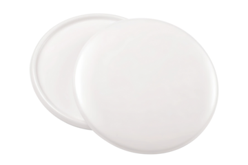 White badge pin brooch isolated on white mock-up. 3d rendering
