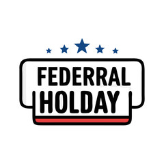 Federal holiday label icon design.