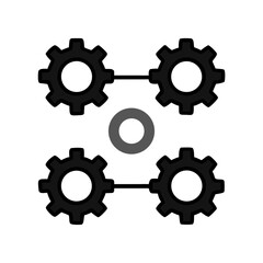Gear frame icon design.