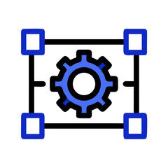 Gear frame icon design.