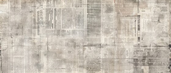 Old grunge vintage scratch unreadable paper texture Newspaper background dirty wallpaper.