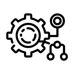 Gear network icon design.