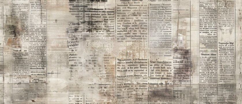 Old grunge vintage unreadable paper texture Newspaper background dirty wallpaper.