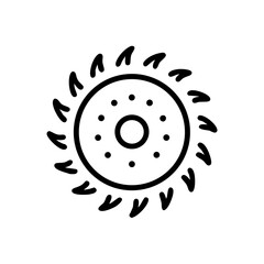 Grinding wheel icon design.