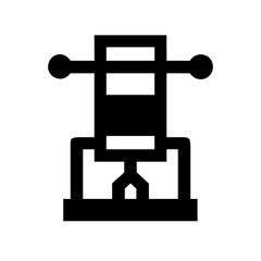 Heavy hydraulic press icon design.
