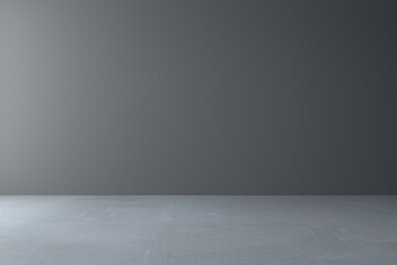 Modern empty room with minimal space. 3D rendering