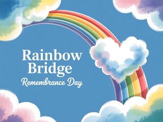 A vibrant rainbow arching through fluffy clouds on remembrance day symbolizing hope and comfort