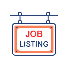 Job listing board icon design.
