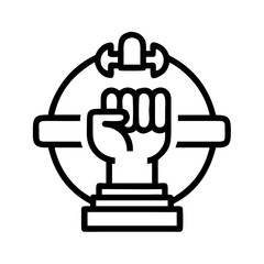 Labor pride icon design.