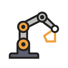 Mechanical arm icon design.