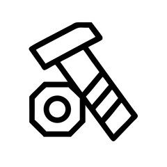 Mechanical bolt icon design.